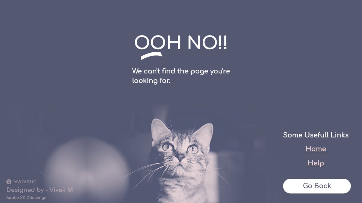 ivivek_m's tweet image. For the first time @AdobeXD challenge. #ErrorState #Contest entry, using #PawtasticUIKit #AdobeXDUIKit
Thank You
@Adobe