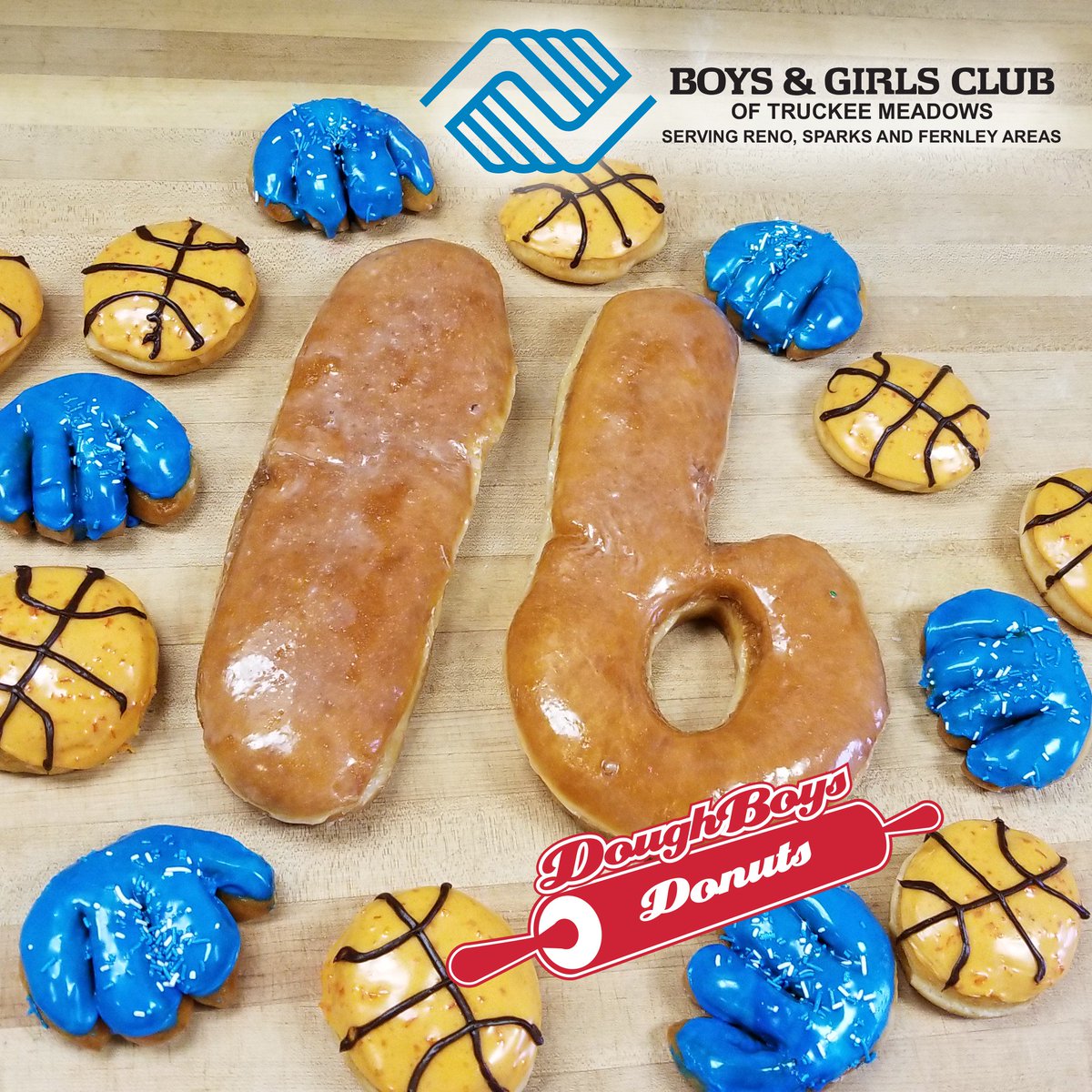 #SweetestSweet16

To celebrate <a href="/NevadaHoops/">Nevada Basketball</a> in the #Sweet16 we will be donating 16% of ALL proceeds TODAY to the <a href="/PositivePlace/">Boys & Girls Club of Truckee Meadows</a>

Enjoy a 🍩 and feel good knowing you are helping the next generation of basketball stars.

#TheHunt #Basketball #BattleBorn