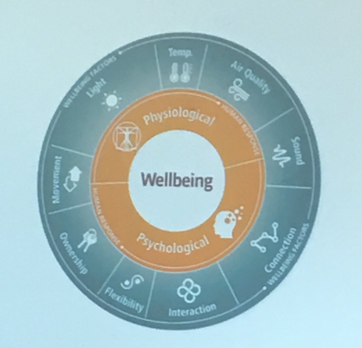 PHo_33's tweet photo. Exploring well being through design in the built environment. A human centred approach, with positive benefits to staff and students. Apparently you sleep 46 mins more if you sit by a window... #heeforum https://t.co/z0UsMLieVB