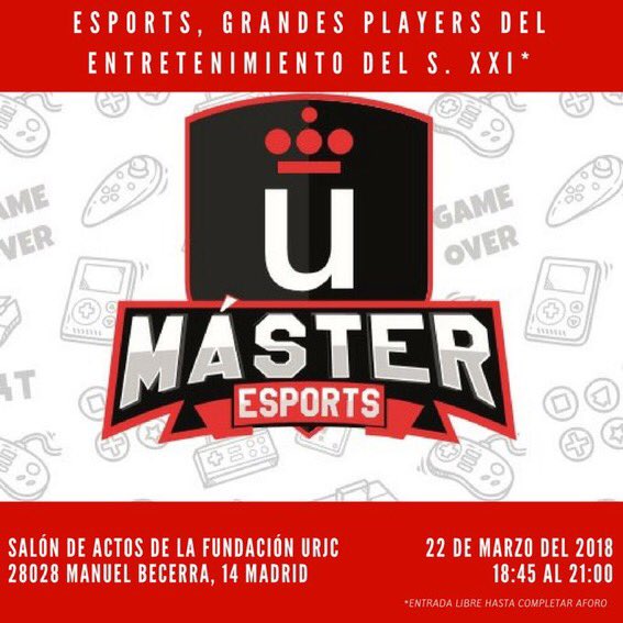 fasensi's tweet photo. El eco de lo que se está contando esta mañana, seguirá esta tarde en @eSports_urjc  #eSportsday #MovistareSports2018 https://t.co/oVNOJjsRBD