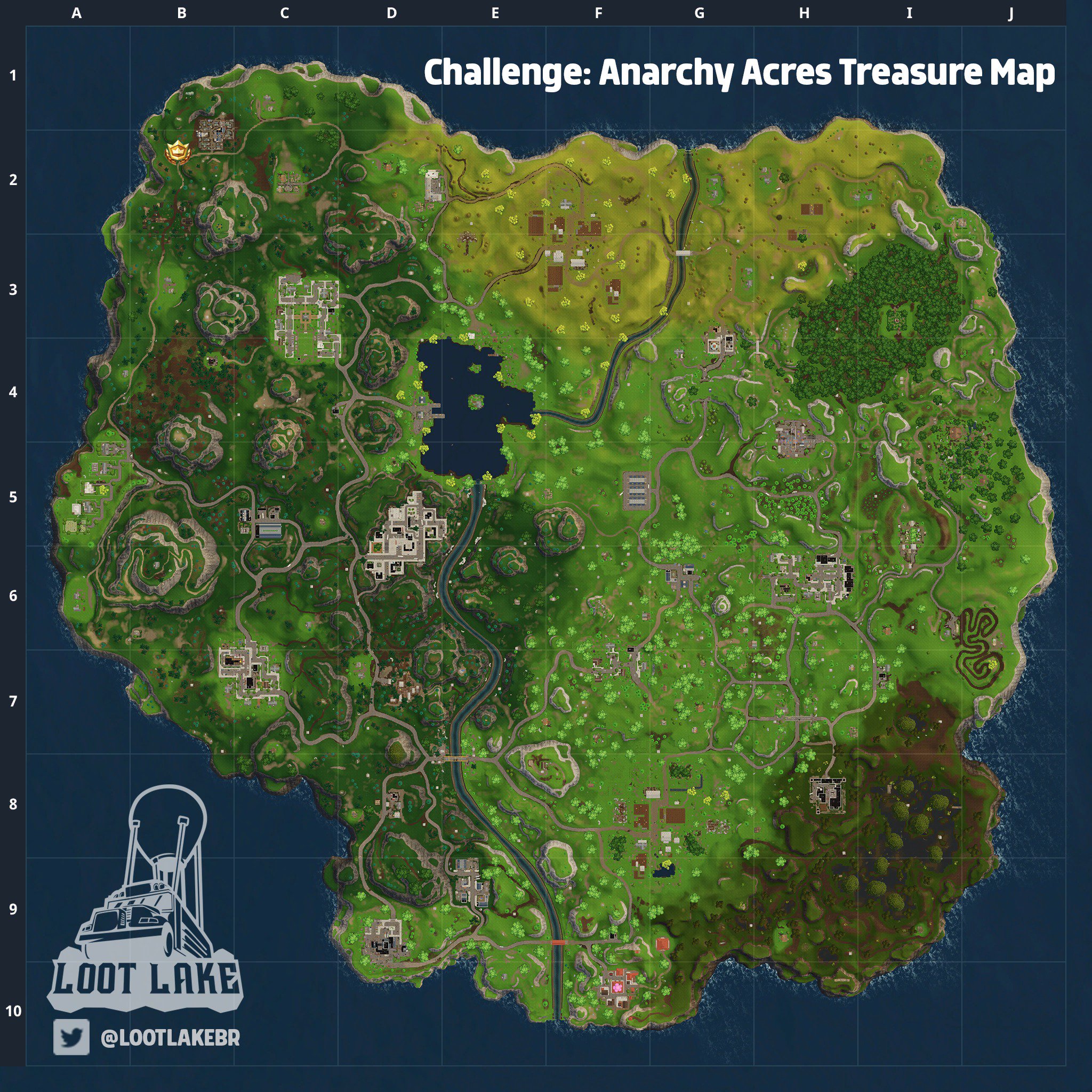 Treasure Map In Anarchy Fortnite Fortnite News Lootlake Net On Twitter Tip Location For The Anarchy Acres Treasure Map Challenge Fortnite Https T Co 8kc6zxs4tf Twitter