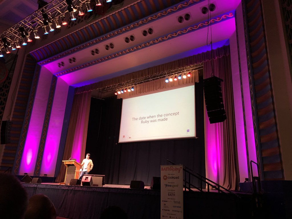 lewispb's tweet image. And we’re off #BathRuby