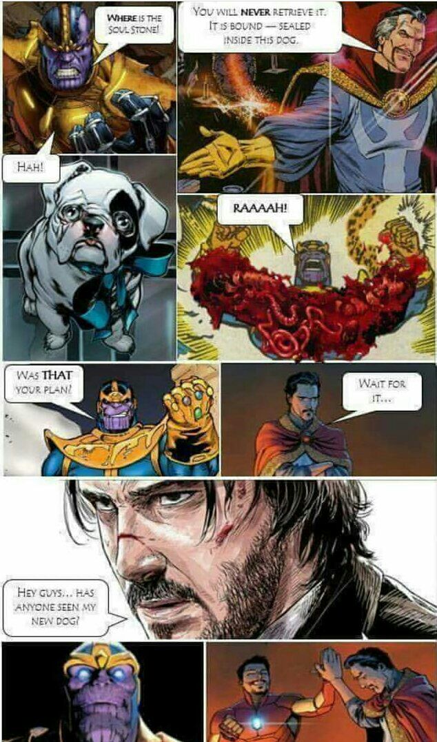 biggbenn87's tweet photo. Infinity Wars &amp; Johm Wick have a new comic book crossover #Johnwick #Infinitywars #Crossover https://t.co/8S3MHWYFT7