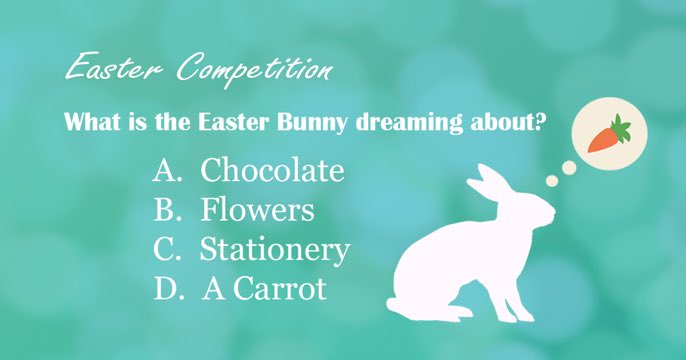 💥 COMPETITION TIME 💥

<a href="/OSIreland_/">Office Supplies Irl</a> are giving away an amazing surprise Easter #giveaway. Reply to them with your answer to the question below. 👇👇🐰

Good luck!