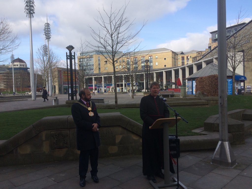 Myself &amp; <a href="/adamdeacon88/">ADAM DEACON</a> both attended as <a href="/BelievingInBfd/">Believing In Bfd</a> Ambassadors the first anniversary of the Westminster Bridge Terror Attack minute silence with the <a href="/LordMayorBD/">Bradford Lord Mayor</a> &amp; <a href="/paulmaybury/">Paul Maybury</a> <a href="/EqualityTo/">Equality Together</a> <a href="/Bfdcathedral/">Bradford Cathedral</a>