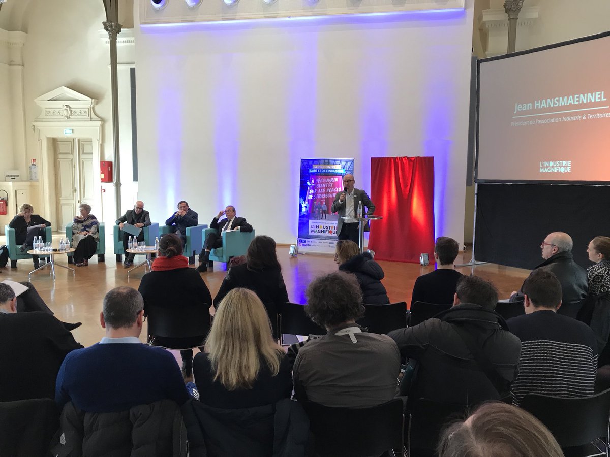 Thurmelec's tweet photo. A la conférence de presse de l’Industrie Magnifique 2018 à Strasbourg avec présentation des binômes Entreprises / artistes 
Hector Thurmelec
#thurmelec #lim2018 #adira #shadok #uimm
#regiongrandest #ccialsacemetropole #cicest #hagergroup #soprema #lalique https://t.co/NAGKBbNGRt