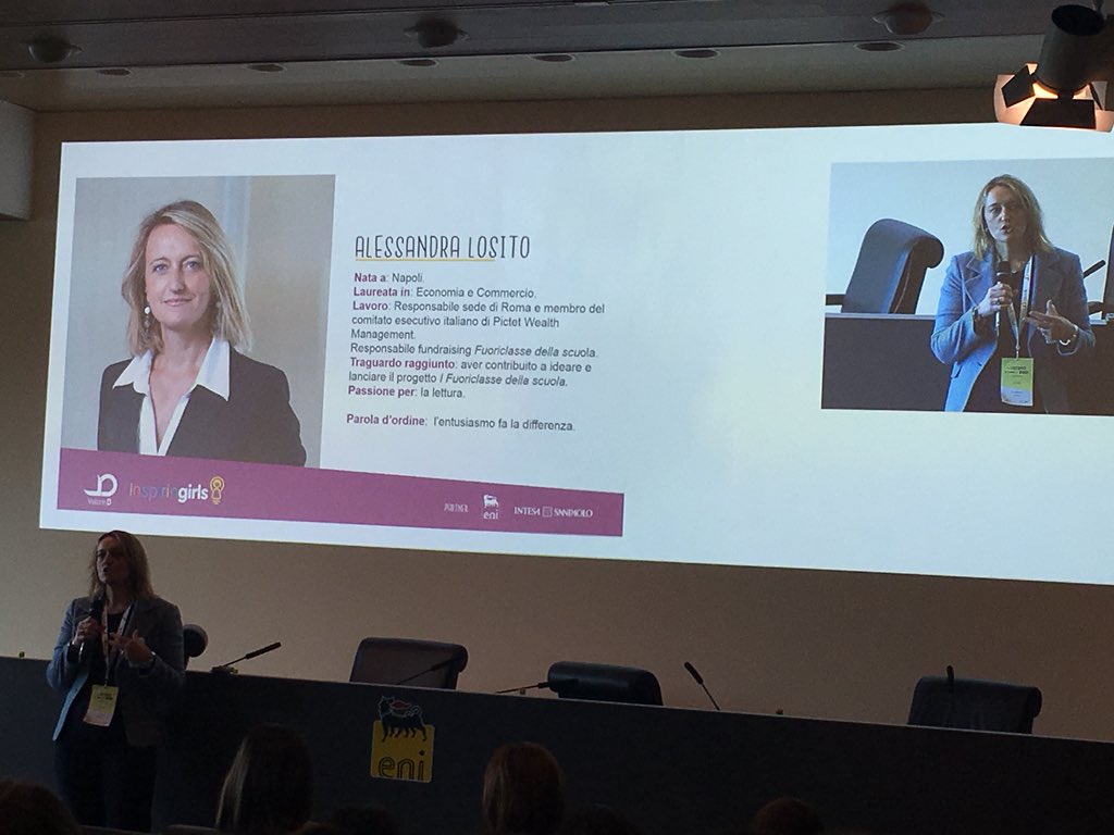 BettinaGiordani's tweet photo. @ValoreD @eni @intesasanpaolo @realtimetvit #InspirinGirls @ValoreD grazie per le storie incredibili di #donne credibili. Non solo per  ragazze ma anche per donne che ogni giorno cercano la via https://t.co/vqQtA5r3kc