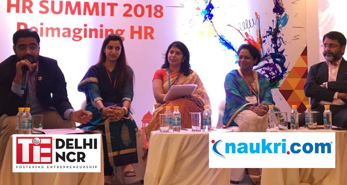 TiEDelhi's tweet photo. Managing Diversity &amp; Inclusion with Pratichi Basu @Wipro, Sonavi Kaicker @Neemrana_Hotels, @sangeetagupta29 @nasscom @yuvarajsri @makemytrip and @yashrajranga @JRFIndia at #TiEHRSummit https://t.co/ydNP2vEpt6