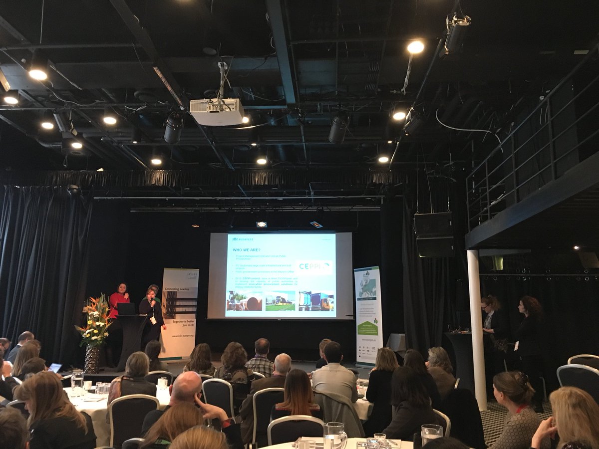 CEPPI partner Budapest presenting on their innovation and sustainable procurement at #procuraplus Seminar 2018 in @Oslokommune