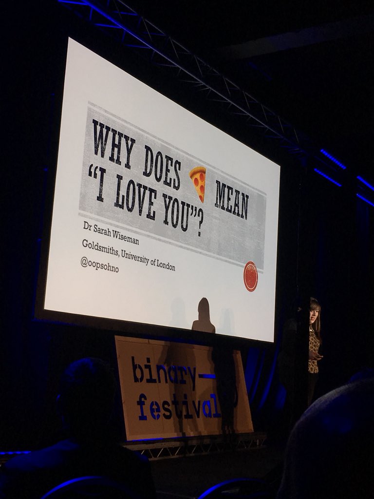 TechHuddleUK's tweet image. #binaryfest18 Why does 🍕 mean “I love you”