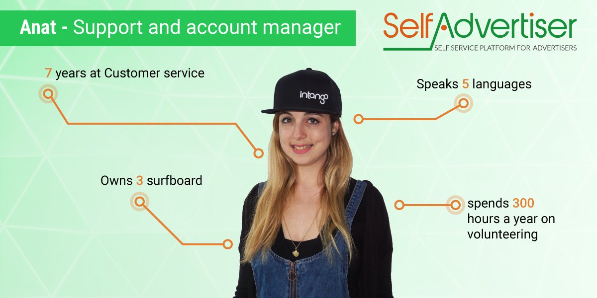 Introducing Anat.. This week’s #MeetOurTeam features Anat, our great support and account manager