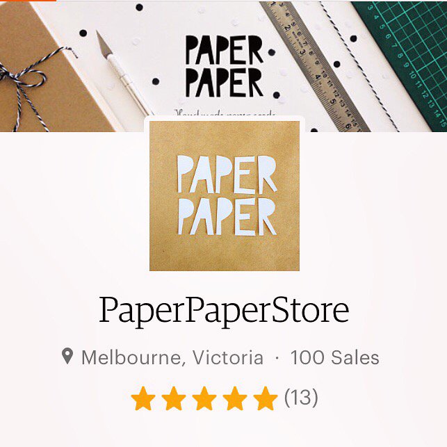 #100 sales on #etsy
Big #milestone for our #smallbusiness ☺

#etsyau #etsyusa #etsyseller #etsyshop #supporthandmade #smallbiz #handmade #papergoods #paperpaperstore #etsymntt #handmadehour # paperpaperstore.com
