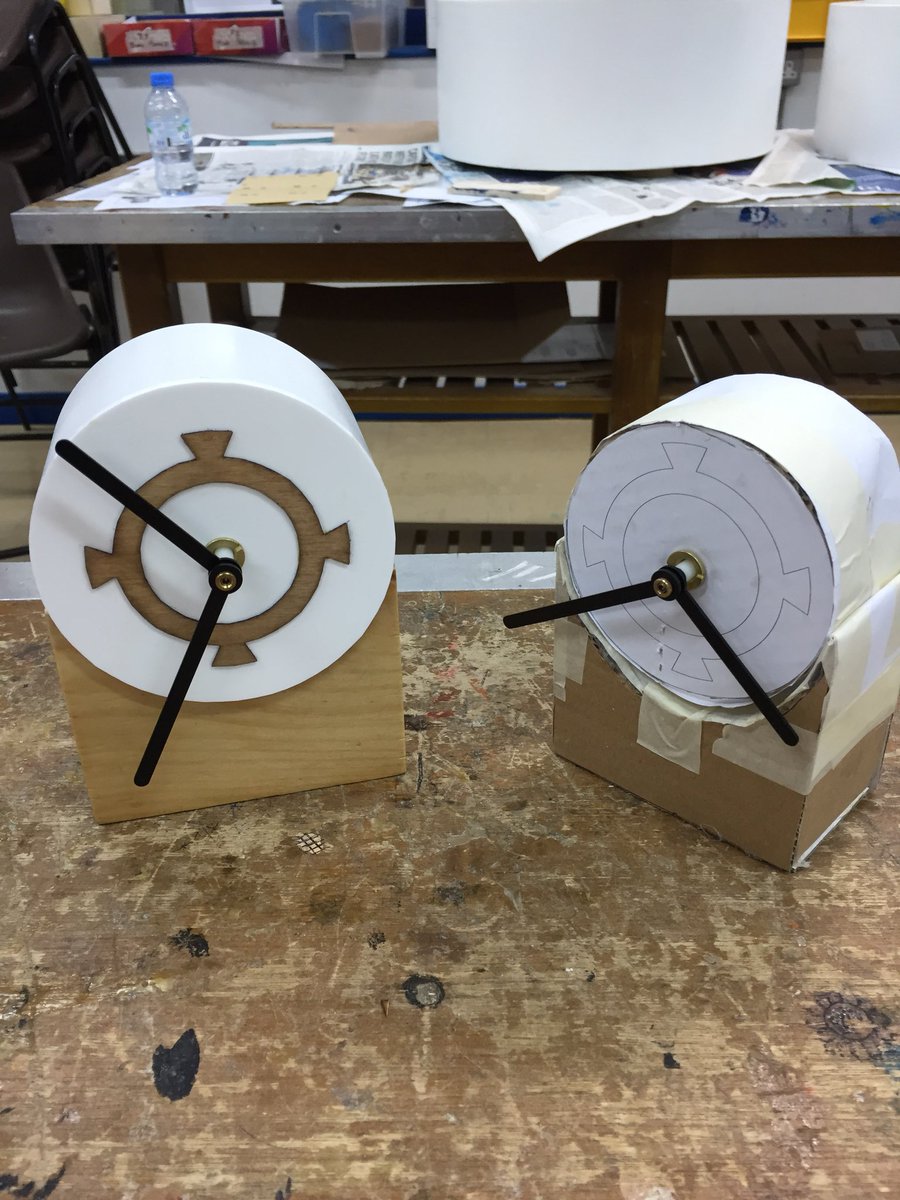 Not a bad Art Deco clock based on their model. (The card model is the one on the right in case you couldn’t tell!!) #BSAKY9