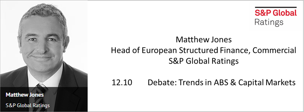 SPGlobalRatings's tweet photo. Head of European Structured Finance, Matthew Jones, is moderating the 12.10 panel debate: 'Trends in ABS & Capital Markets’ at the #SecuritisationEvent this afternoon. Don’t miss out! https://t.co/6SgCChR3ES