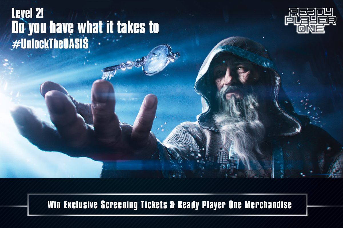 WarnerBrosIndia's tweet photo. The wait is almost over. We #UnlockTheOASIS after we reach 50 Retweets #ReadyPlayerOne https://t.co/SaMZbXrzzi