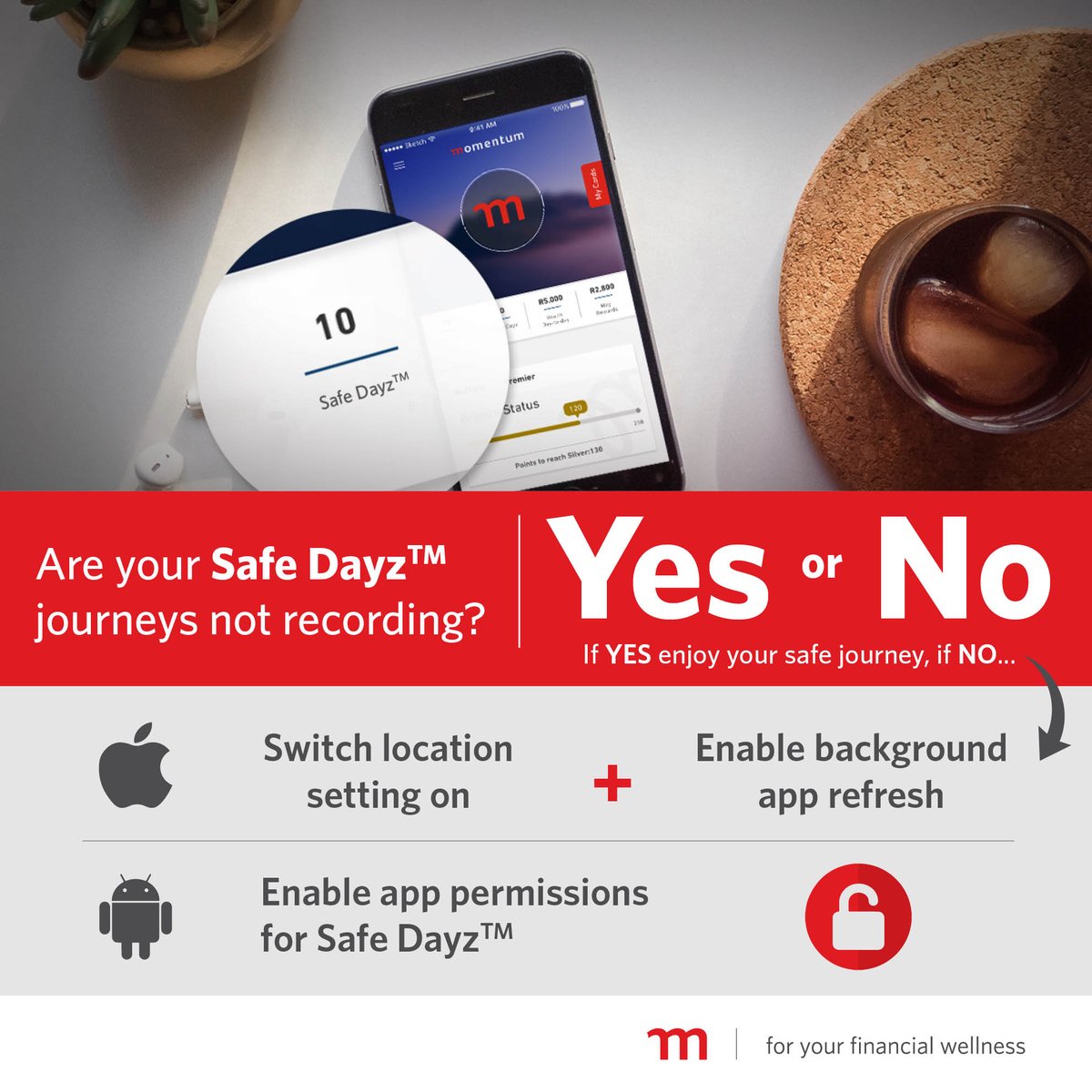 Momentum_za's tweet photo. Are your #SafeDayz journeys not recording? Here is what you need to know. https://t.co/NyLkK2E1wh