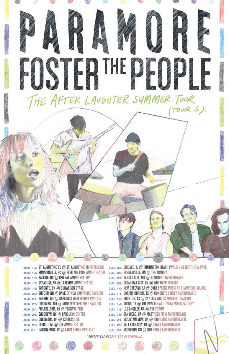 jingoo202's tweet photo. well.....this summer’s gonna be a fun one. come out &amp; watch us play with @paramore 🎩 details below for tix! https://t.co/5GMgrY77UU by #lilystromb via @c0nvey https://t.co/rOgtzUqaQu