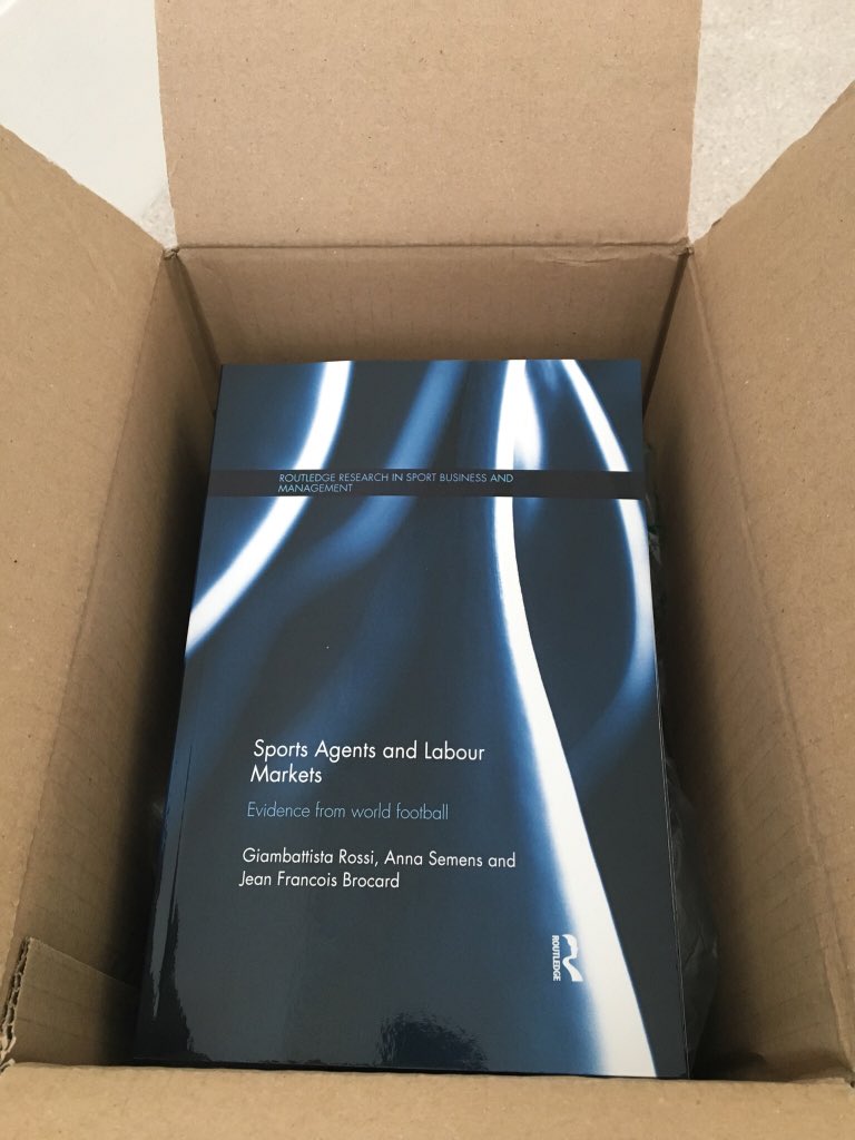 Always exciting to get a book delivery. Today’s even better than usual... paperbacks of my book - Sports Agents and Labour Markets. Thanks <a href="/tandfsport/">Routledge Sport, Leisure, and Tourism</a>