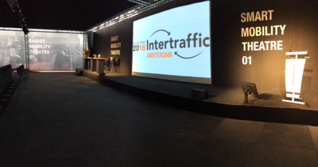 gridsmartercity's tweet photo. Another day at @intertraffic, we're in the Smart Mobility Theatre on the panel discussing how #MaaS can help cities achieve their goals. #intertraffic2018 https://t.co/lOHVE2aWfn