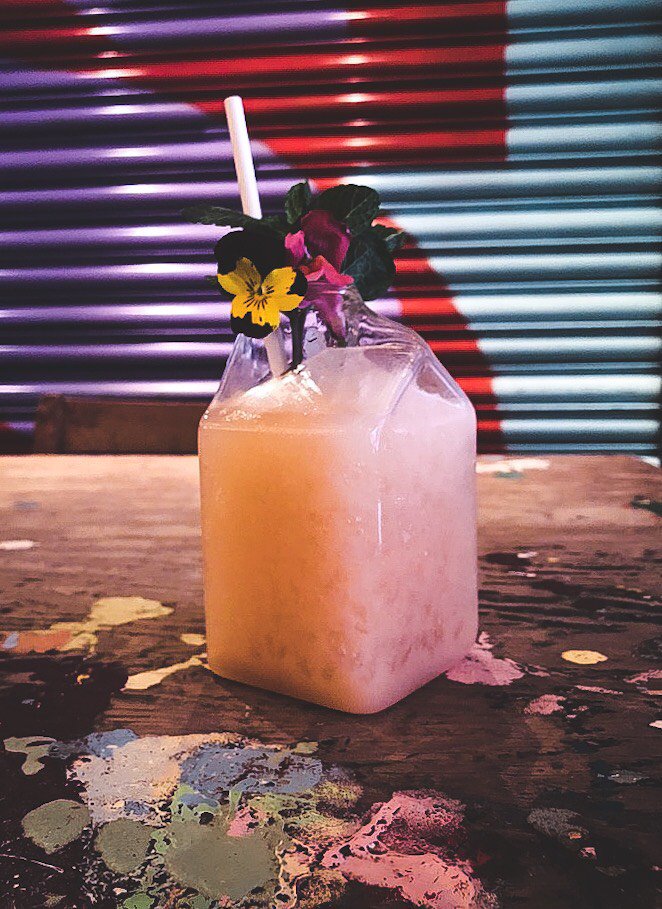 As you all know we love #Gin here at Graphic. But not only! This is one of our signature #cocktail called "Finding Nico" and it's made with reposado #Tequila, cacao, pineapple, coconut milk, lemon &amp; lime and it's #delicious!