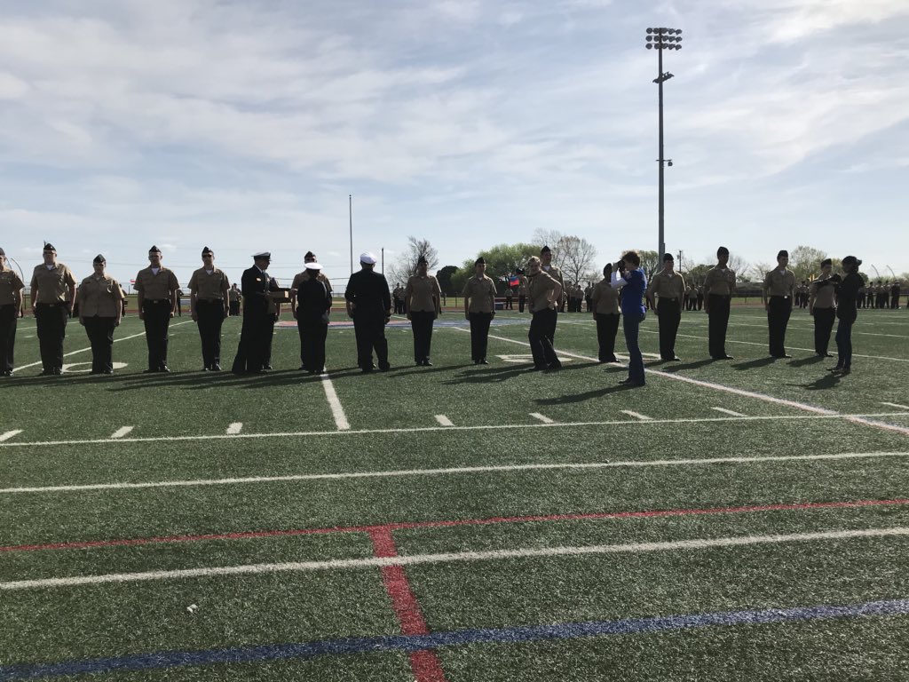 EastViewHS's tweet photo. We have greatly enjoyed the @LibertyBoosters annual military inspection this morning and are super proud of our students in this program. #beliEVe https://t.co/arJXlAMuKG