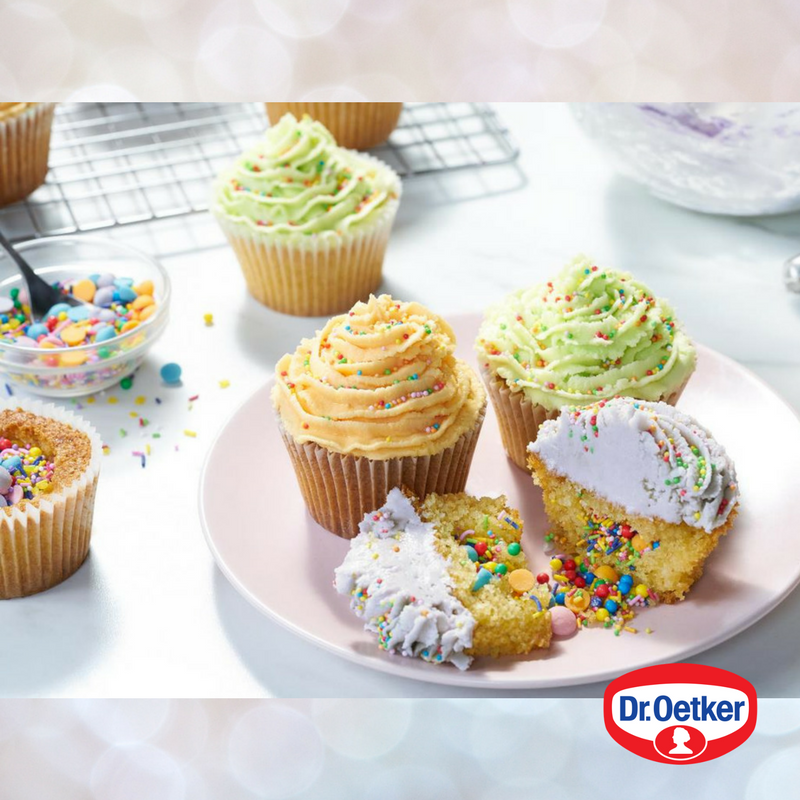 DrOetkerBaking's tweet photo. Perfect to #BakeItTogether - these Colourful Piñata Cupcakes are easy to make and your kids will be wowed by the surprise inside. https://t.co/dcrGKbNTEP https://t.co/UTcoiK8aFU