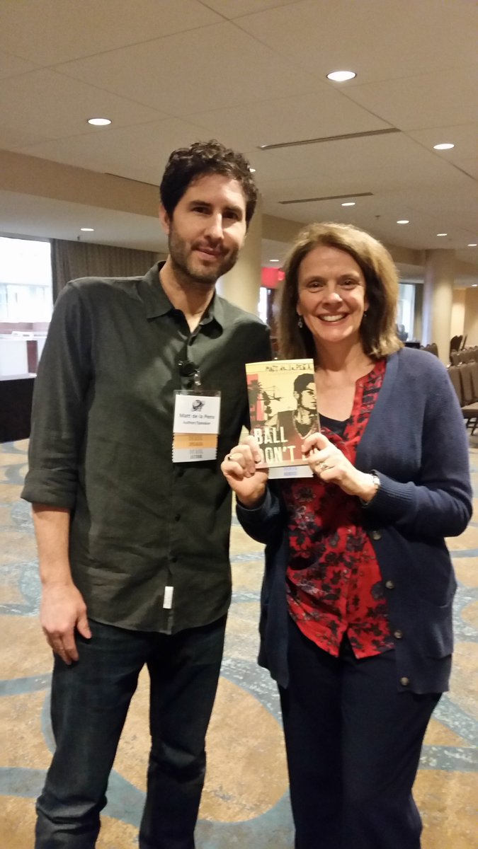 LibraryGreerHS's tweet image. Back from the #SCASL18 conference and look who I met, and he spoke at the SCASL awards luncheon. MATT DE LA @mattdelapena