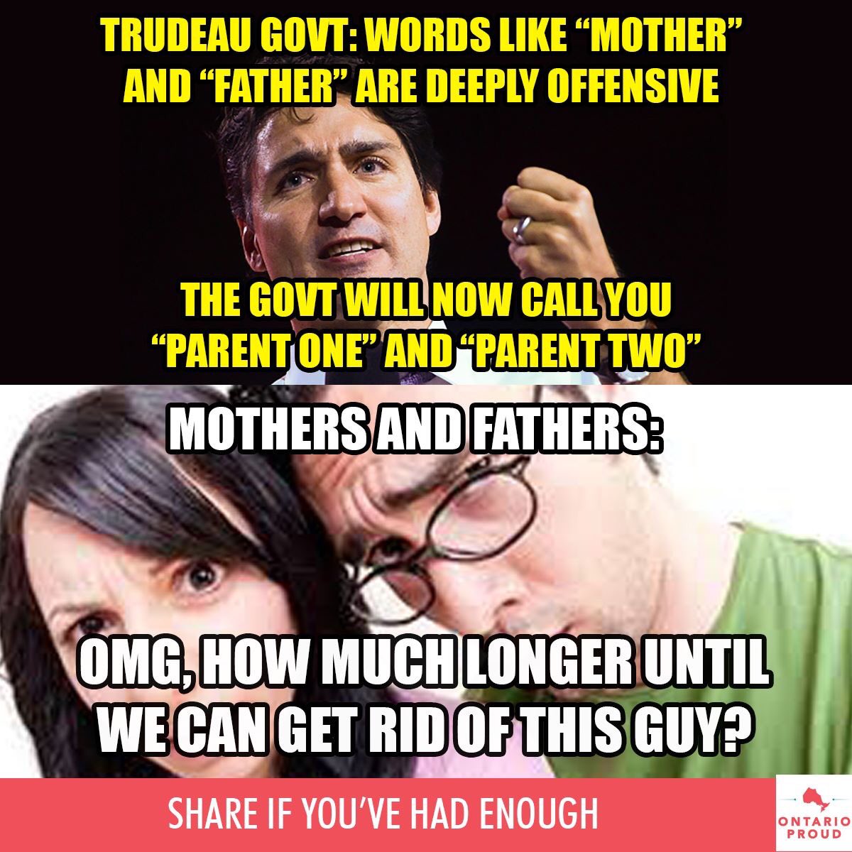 lovesagoodsteak's tweet image. @JustinTrudeau I didn’t think it was possible for you to look any more foolish then when you said “people kind” instead of mankind. But here we are... I am proud to be called a father. And my wife is proud to be called a mother. You need to go. #TrudeauOut