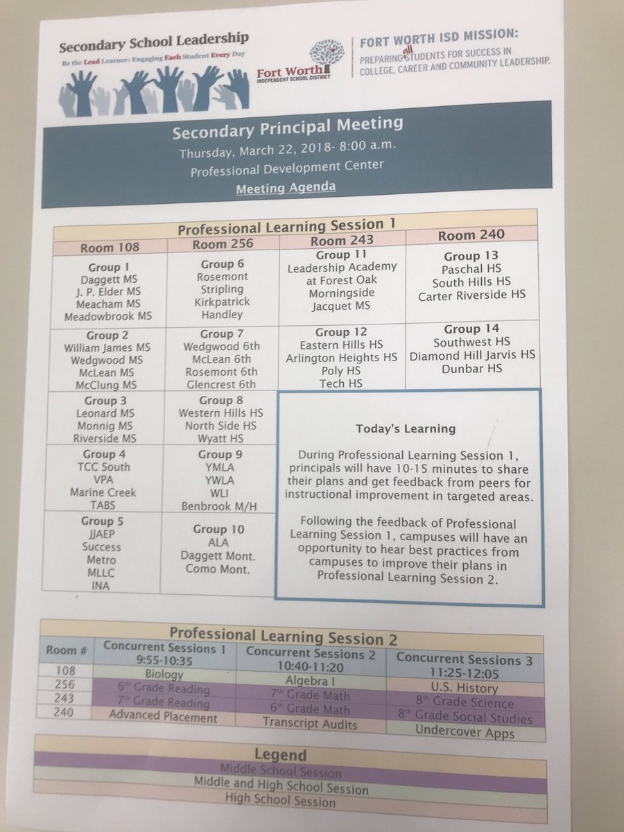 FWISDT_L's tweet image. Congratulations 🎉 secondary leadership on a phenomenal principal’s meeting #ConferenceStyle #SharingBestPractices