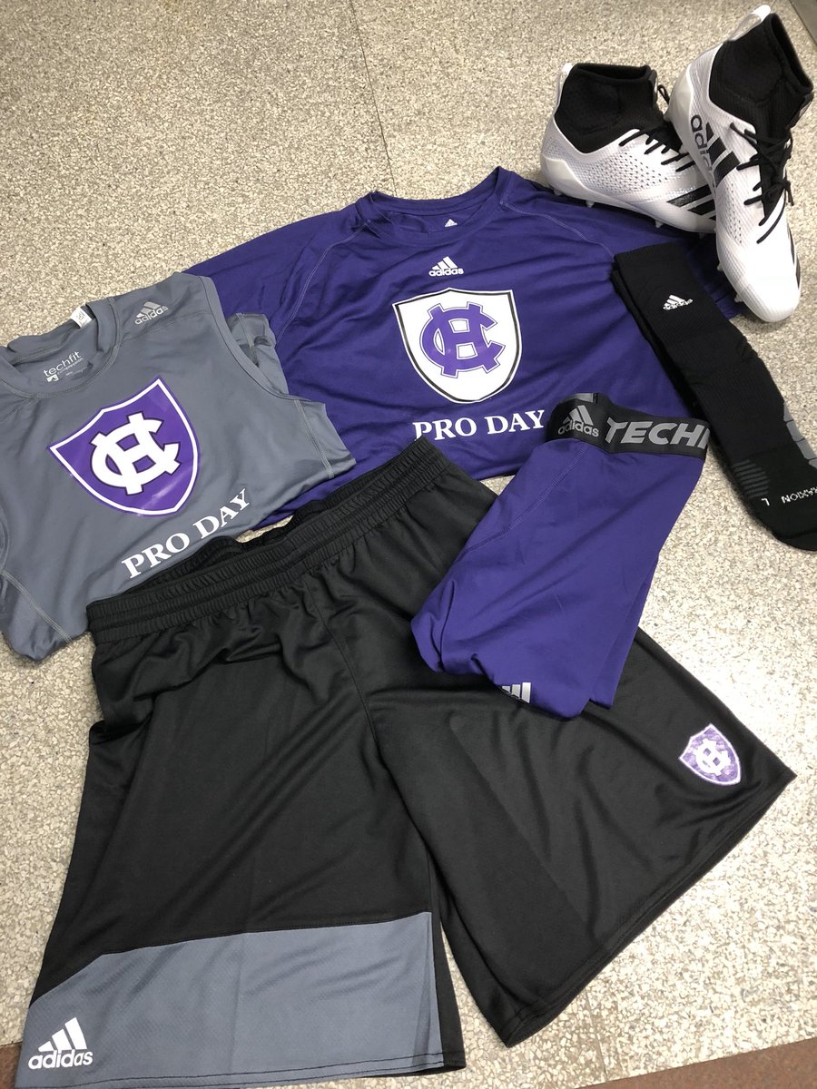 RobWag40's tweet photo. Pro Day gear for @HCrossFB @GoHolyCross @adidasFballUS @adidas https://t.co/QlwaAKH121