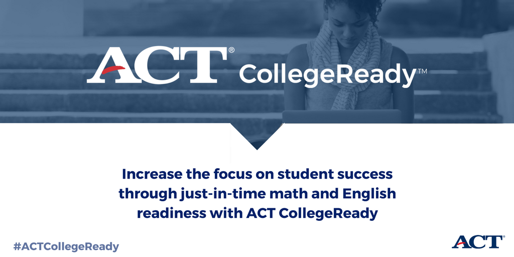 ACT's tweet photo. #ACTCollegeReady is designed to improve college readiness by assessing skills and offering personalized learning plans. Learn more: https://t.co/h5TFIUS5dM https://t.co/fEGUXtwv9R