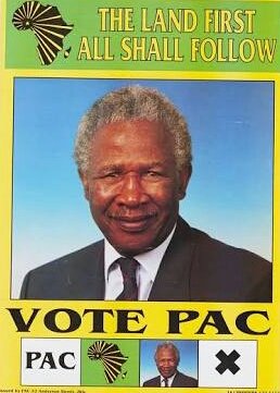 BraHlonisky's tweet photo. In 1959 Africanists like Mangaliso Sobukwe & Zephania Mothopeng left ANC to form PAC of Azania because ANC had sold out on land question via freedom charter.
In 1994 PAC's campaign message was "Land first, All shall follow" while ANC said "Better life for all."
#PACvsANC https://t.co/SdQTnm7Iij