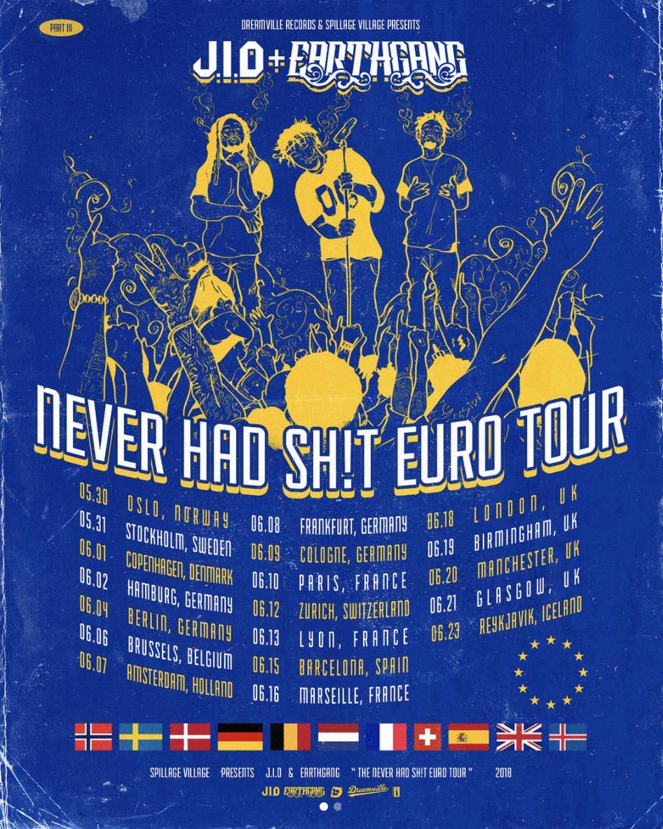 2DopeBoyz's tweet photo. Here are the dates for @JIDsv and @EarthGang's #NeverHadShit European Tour: https://t.co/1kkD76OTHz https://t.co/w060z66Unc