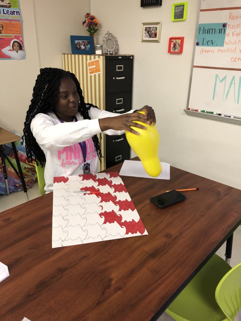 MsSC_LHS's tweet photo. Today in #LHSchilddevelopment we simulated #labor using balloons and ping pong balls. Students learned why #BraxtonHicks contractions wonβt move a mother towards #delivery and how anxious parents can get during labor! https://t.co/PuWbPQaD25