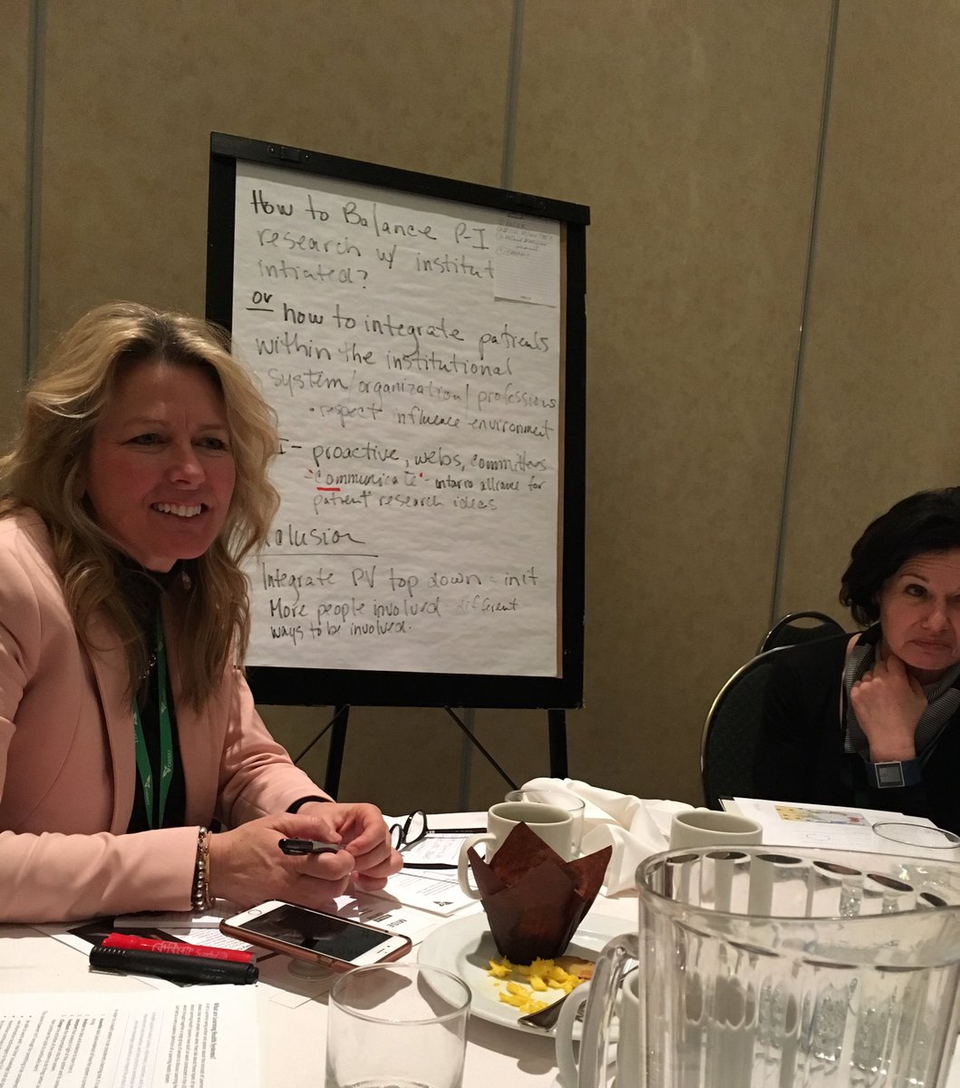 anetto's tweet photo. Morning workshop with scribe @hawthorl We’re talking about patient initiated research and how to achieve deep inclusion of pts/researchers/caregivers. #ossupatientpartners. @OSSUtweets https://t.co/sfcz3yt7VR