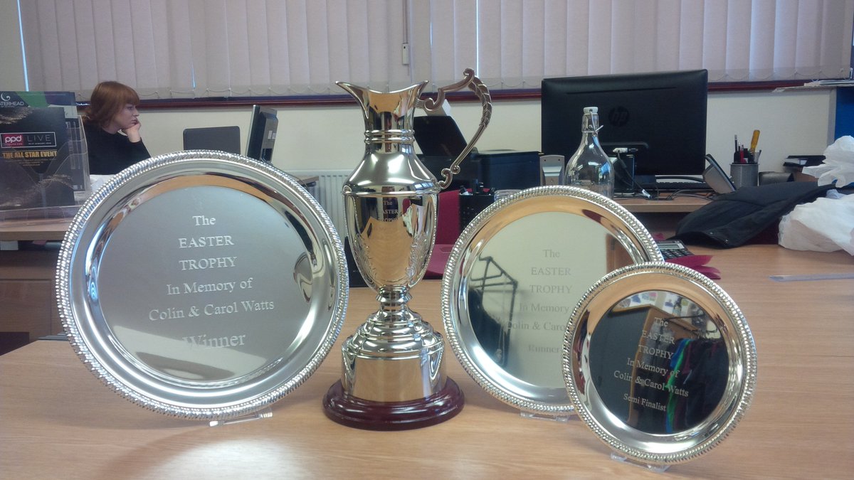 PaulWatts53's tweet photo. Pretty impressive #trophies including #ClaretJug and #Salvers. Really please with the final result thanks to @distINKtiveWear and @INKcomparable #distINKtiveTrophiesandAwards https://t.co/Wq6LscJBBp
