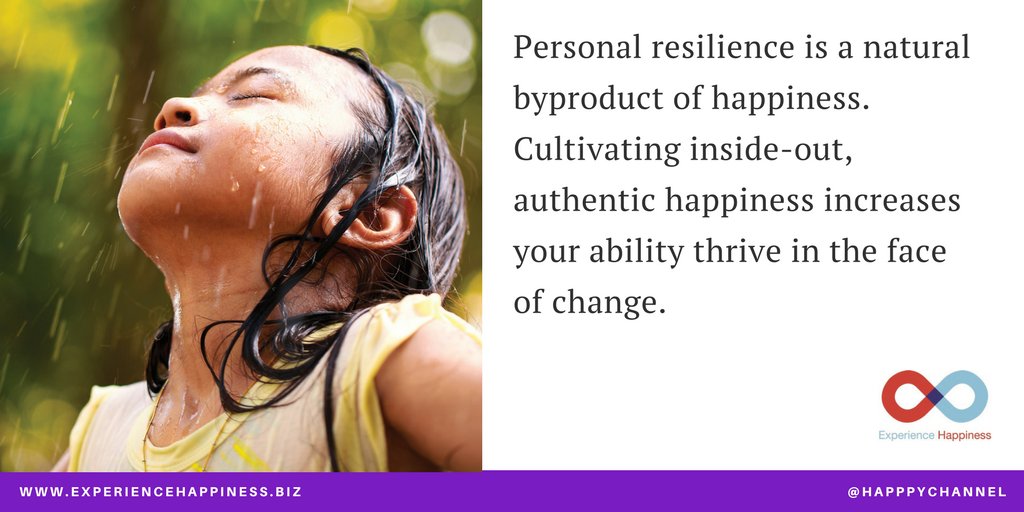 Our research in trauma settings shows resilience measurably and automatically increases as happiness increases.
