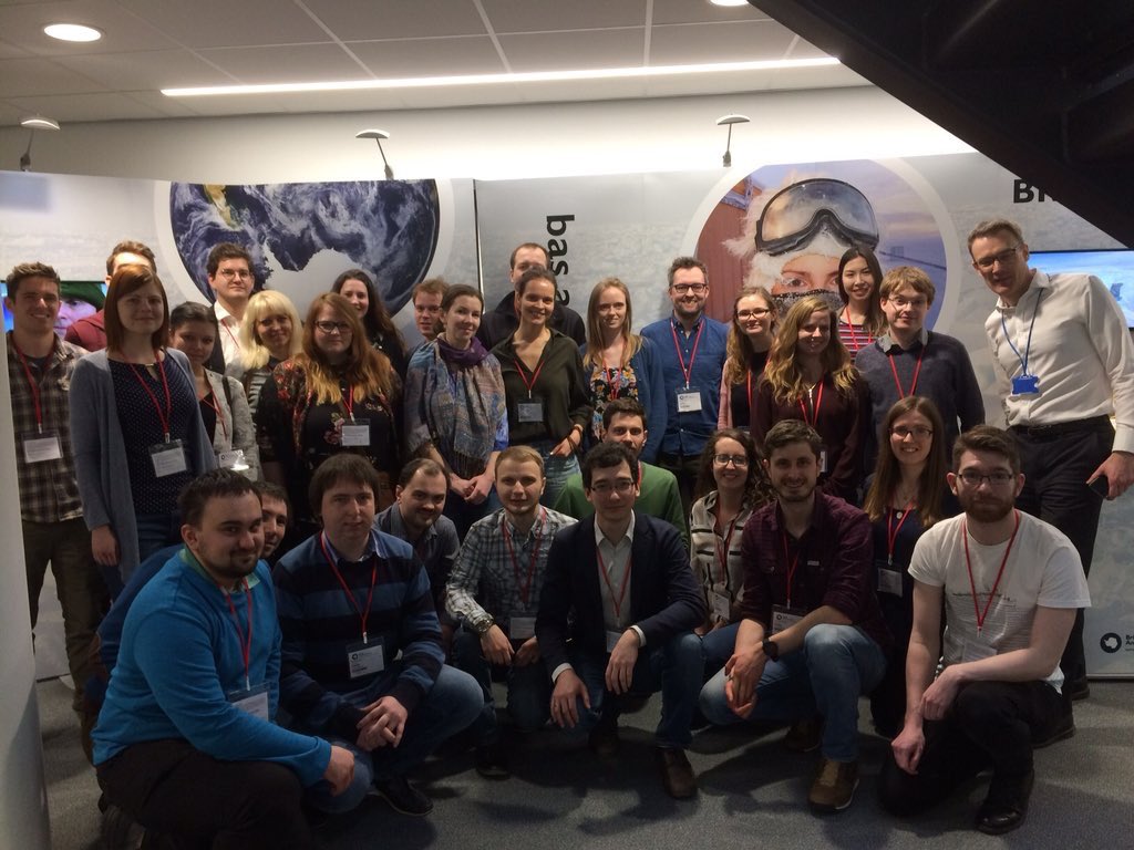 UKPolarNetwork's tweet photo. Great first day discussing UK-Russia Early Career Arctic collaboration in Cambridge at @BAS_News and @scottpolar with @ApecsRussia @Arctic_Office #YoSE2017 #UKinArctic, soon time for a ‘scientific’ trip to the pub where DNA discovery was announced 🇬🇧 🇷🇺 ❄️ https://t.co/kwjgjIouqU
