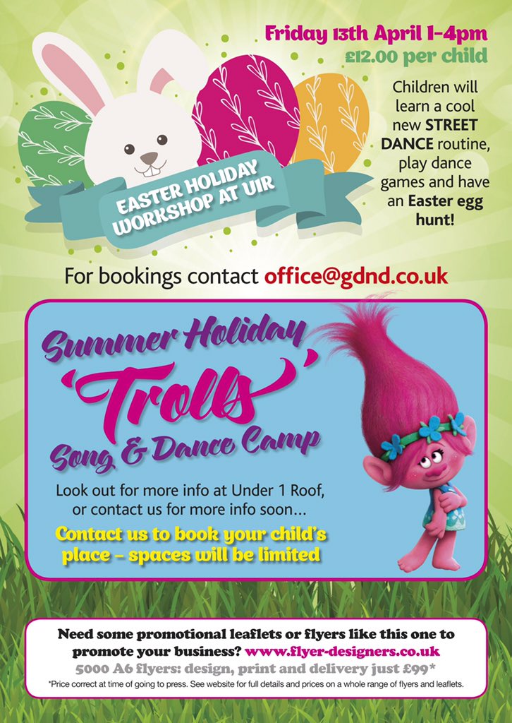 gdndacademy's tweet image. Join us for our #easterworkshop ⭐️Friday 13th April 1-4pm⭐️ @under1roofkids for our #streetdance workshop! Includes and #easteregghunt 
For bookings please contact office@gdnd.co.uk