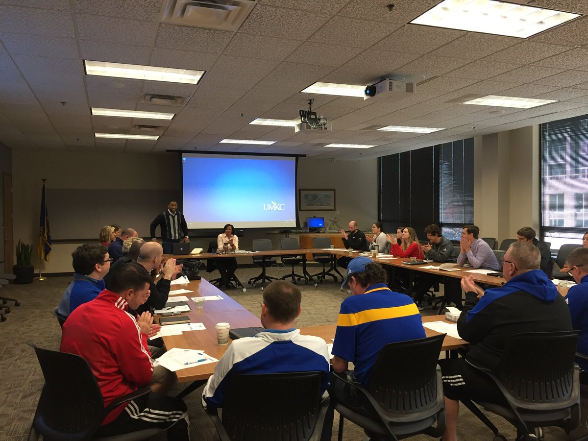 .<a href="/thenoahknight/">Noah Knight</a> representing @UMKC_SAAC and sharing updates on <a href="/WACSAAC/">WAC SAAC</a> <a href="/Div1SAAC/">Division I SAAC</a> with @UMKCathletics staff &amp; coaches at today’s all-staff meeting. #SAvoice #TeamKC #SAleaders #engage