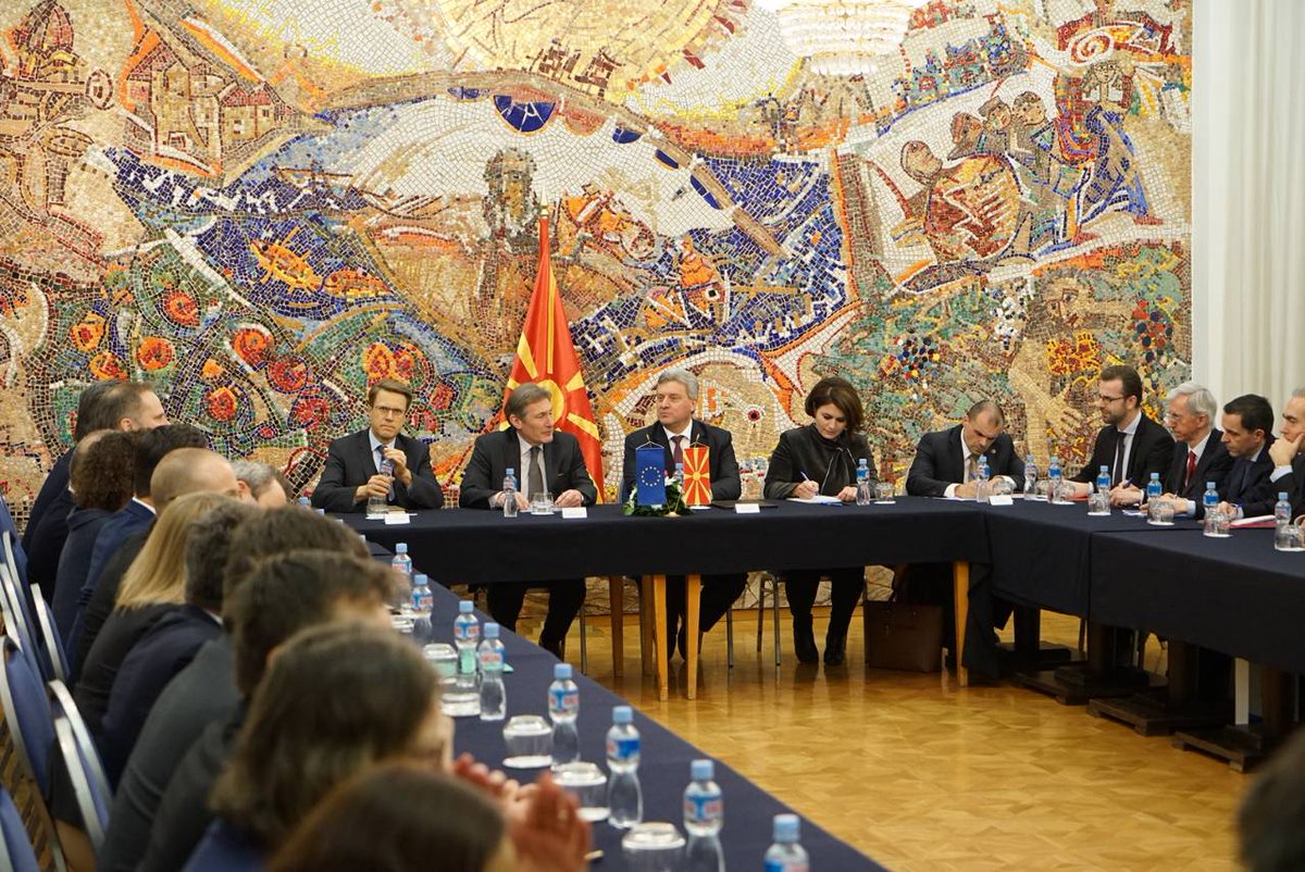 AmbassadorEU's tweet photo. All 28 member states are in Skopje today to learn about your work to join the EU. I am hopeful that together we can move to the next stage. https://t.co/nwDzq8V1DE