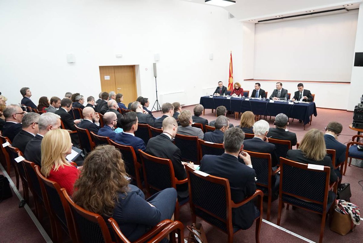 AmbassadorEU's tweet photo. All 28 member states are in Skopje today to learn about your work to join the EU. I am hopeful that together we can move to the next stage. https://t.co/nwDzq8V1DE