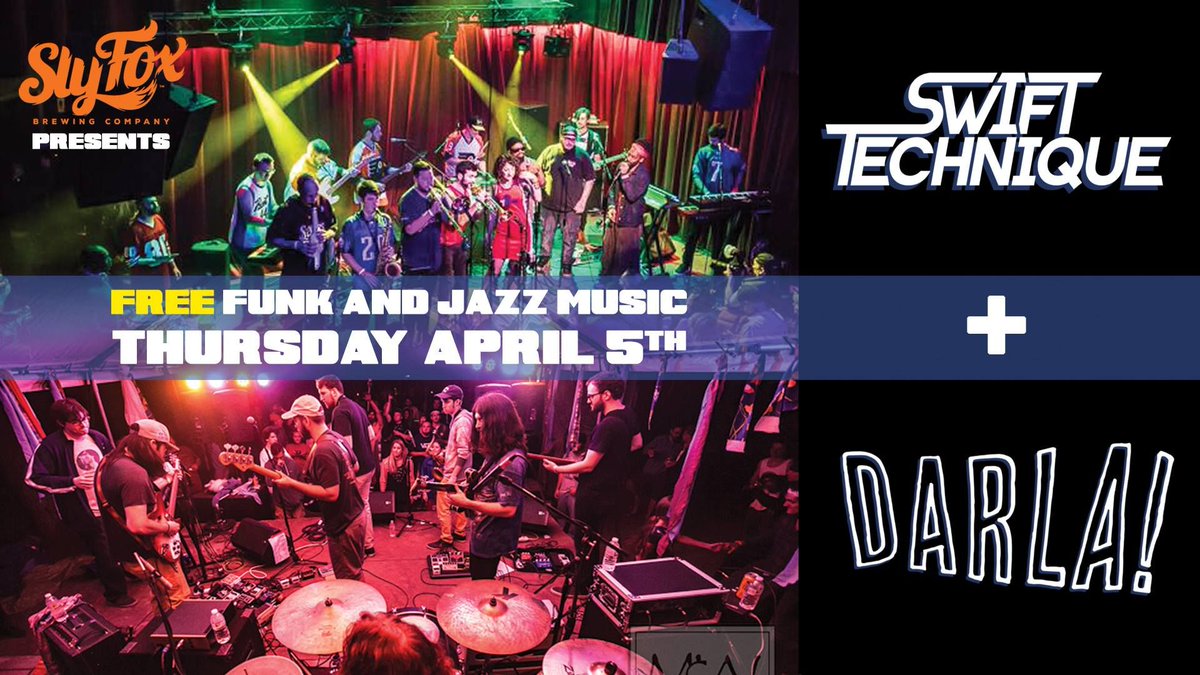 ArdmoreMusicPA's tweet photo. ‼️✳️Just Announced!✳️‼️
It's a FREE funk party with two of our dear friend @Darlaphilly &amp; @SwiftTechnique presented by @SlyFoxBeer on 4/5! Tickets available now, come get groovy! 💃🕺 https://t.co/0VYZ6muYYJ
