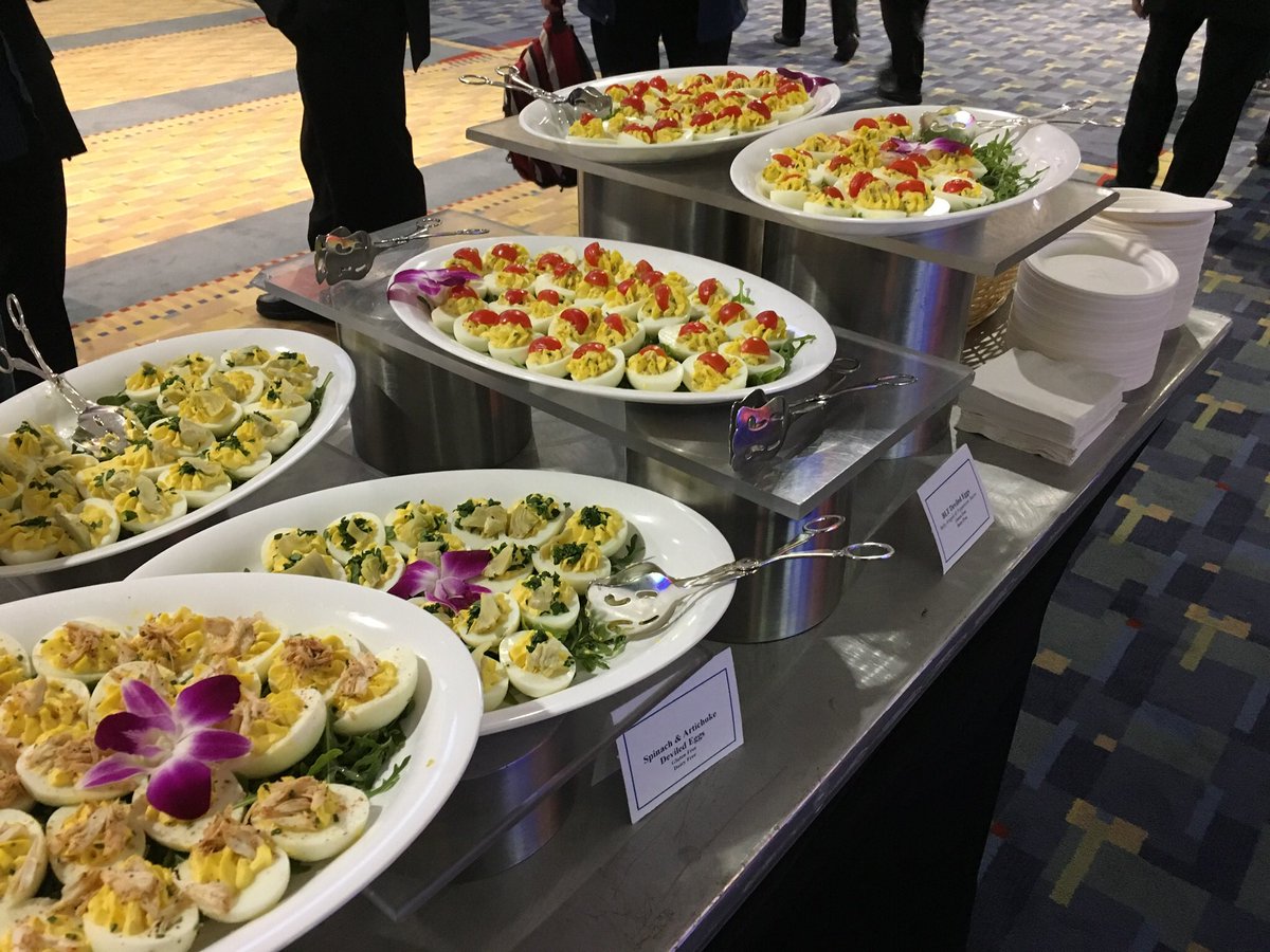 Kvolarich's tweet photo. Meet the presenters lunch #devsummitdc #deviledeggs https://t.co/ZlTNaKSrQv