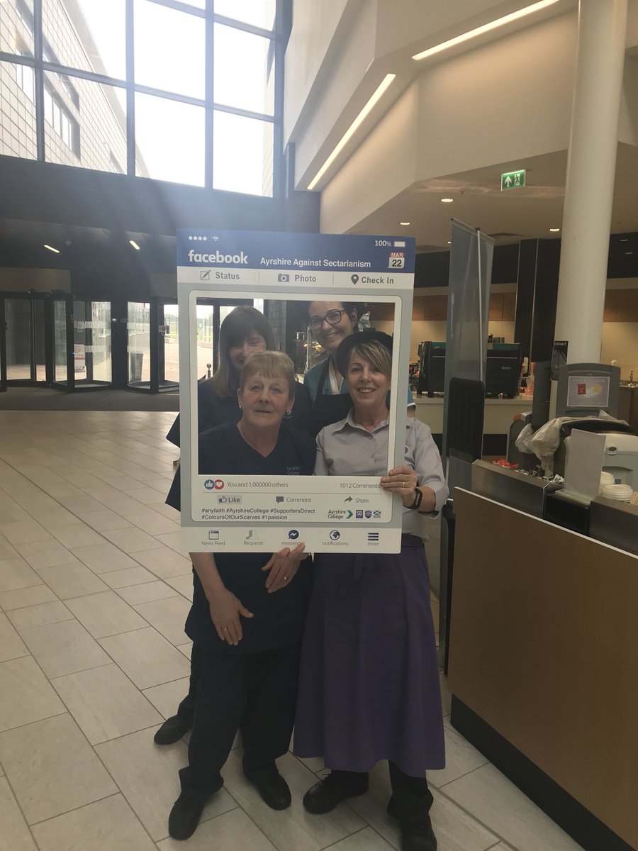 HND18_ASE's tweet photo. Even the cafe staff are joining in! #anyfaith #1passion @AyrshireColl @DavidDougan @FairPlayFound https://t.co/QUB3qNR1G8
