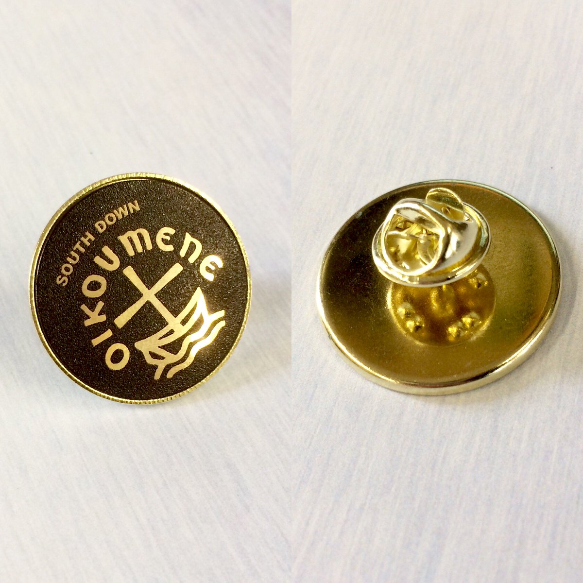 Faux gold pin badge with show-thru gold detailing (for when real gold is too expensive!) No obligation quote provided! Just drop me an email 😇✉️