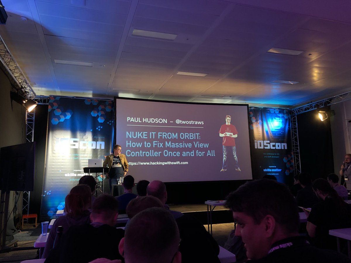 theillbo's tweet image. Amazing talk about #MVC by Paul Hudson @twostraws 🙏 #iOScon
