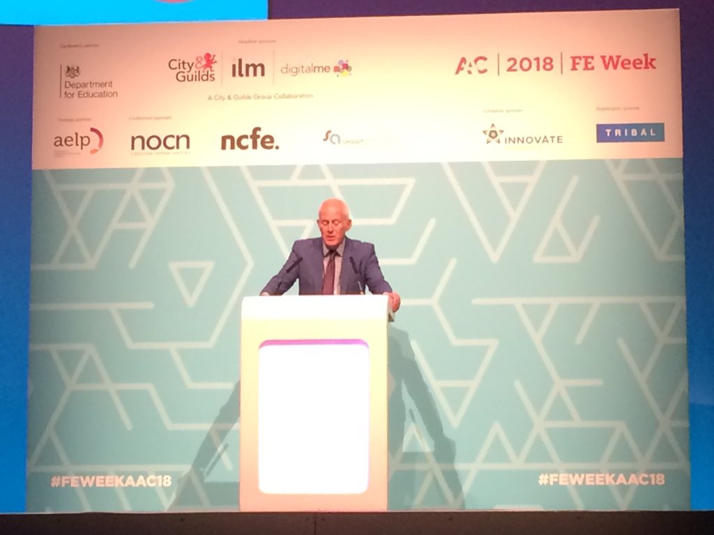 FEWeek's tweet image. Marsden says government isn&apos;t doing enough to get NEETs into apprenticeships by using Traineeships #FEWeekAAC18