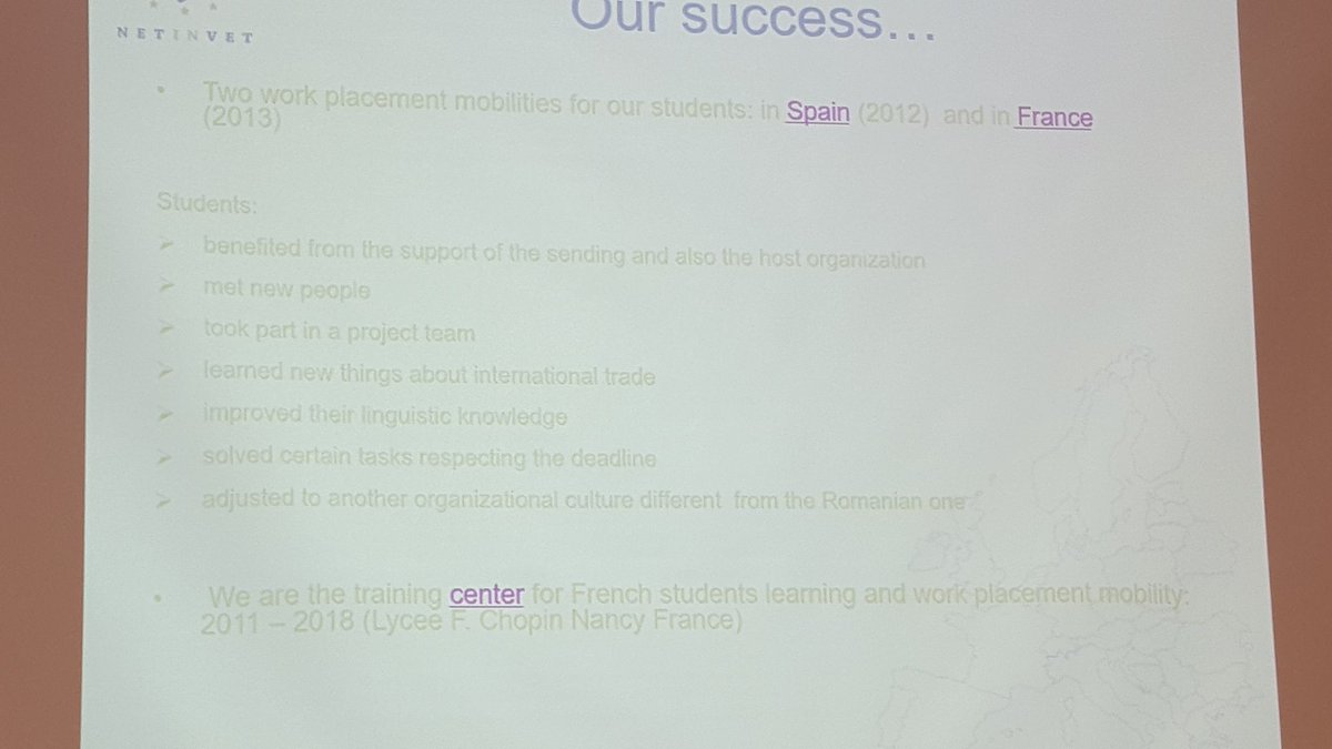 BerndGruner's tweet photo. #GANetinvet2018 Manuela Jaber from N. Kretzulescu Commercial High School  from Bucharest presenting the development of mobility within #NETINVET https://t.co/2OZNIVS3z7