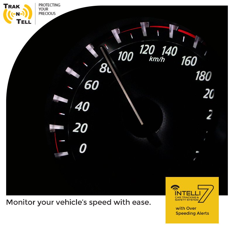 trakandtell's tweet image. Get instant #OverSpeedingAlerts via the #TrakNTell app. #Intelli7